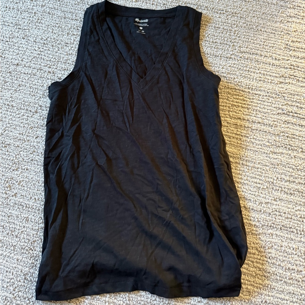 Madewell Black Sleeveless Tank Top - Picture 3 of 4